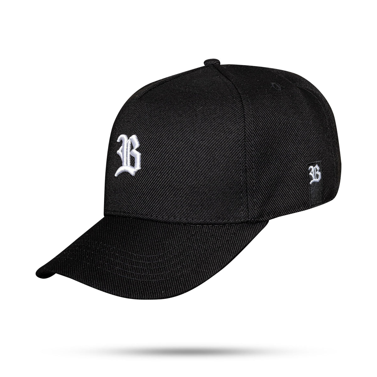 Gorra Snapback Basic Negra Logo Blanco