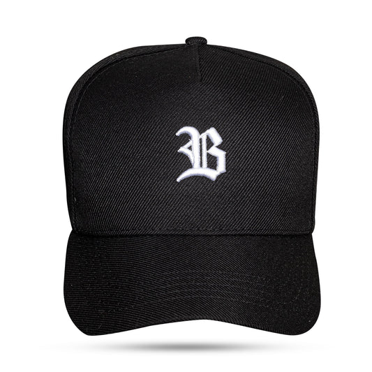 Gorra Snapback Basic Negra Logo Blanco