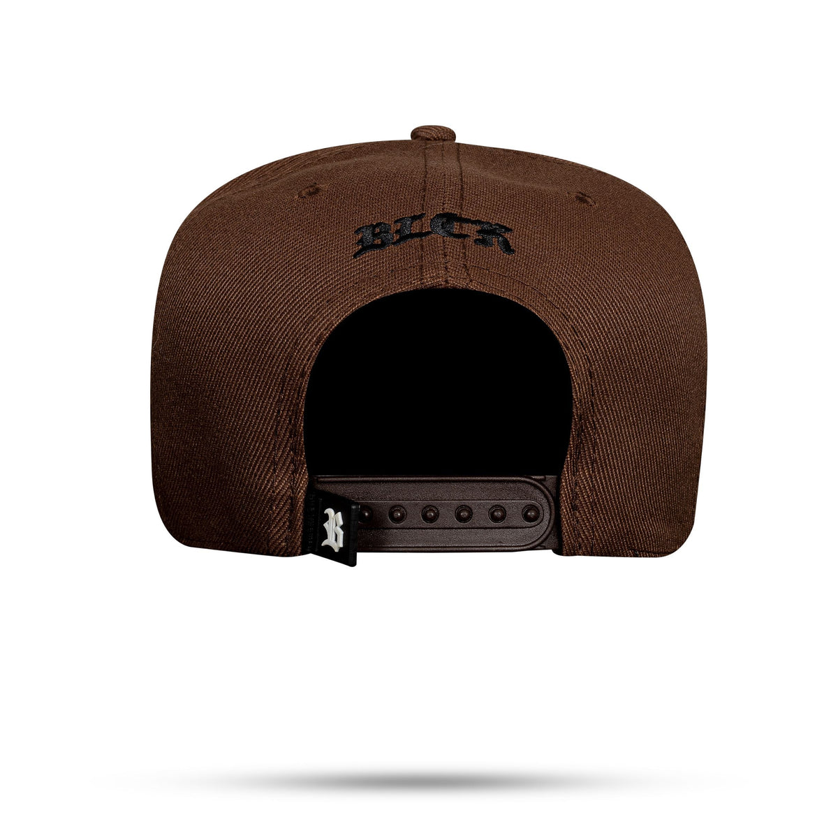 Boné Snapback Basic Marrom Chocolate Logo Preto